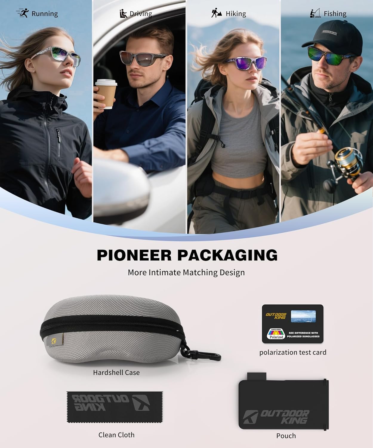 Polarized Running Sunglasses for Women Mens Sun Glasses for Cycling Fishing Driving Golf UV Protection - Image 8