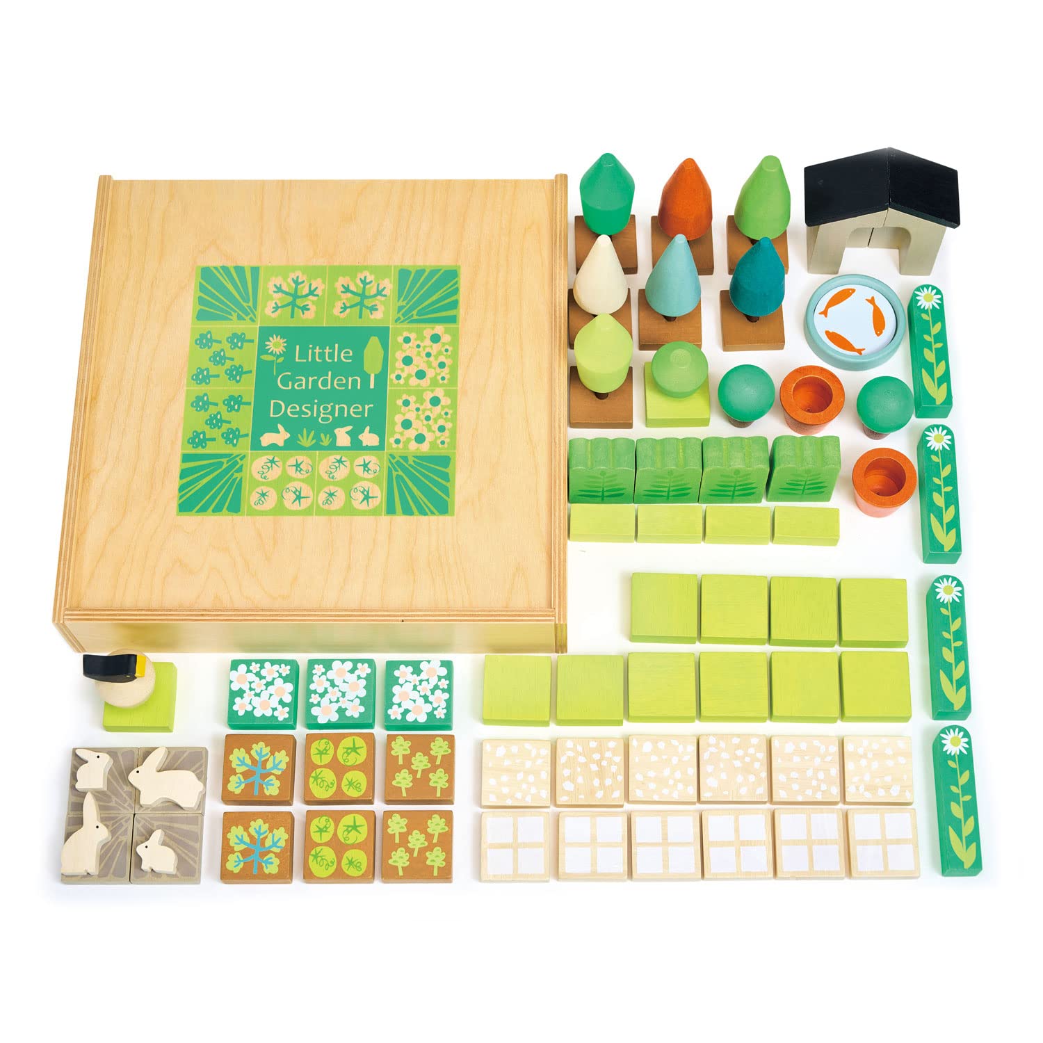 Tender Leaf Toys Blumengarten-Set: pädagogisches und lustiges Rollenspiel für Kinder, Spaß für Kinder ab 3 Jahren (kleiner Gartendesigner)