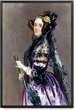 Chen Lin Canvas Painting Wall Picture Printing Vintage Portrait Painting Of Ada Lovelace Printable Artwork Portrait Of Victorian Woman Living Room Bedroom Decor Wall Decor 16x24inch