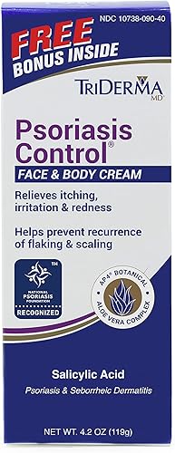 TriDerma MD - Loción para el control de la psoriasis para rostro, cuero cabelludo y cuerpo, 4.2 onzas con muestra adicional en el interior