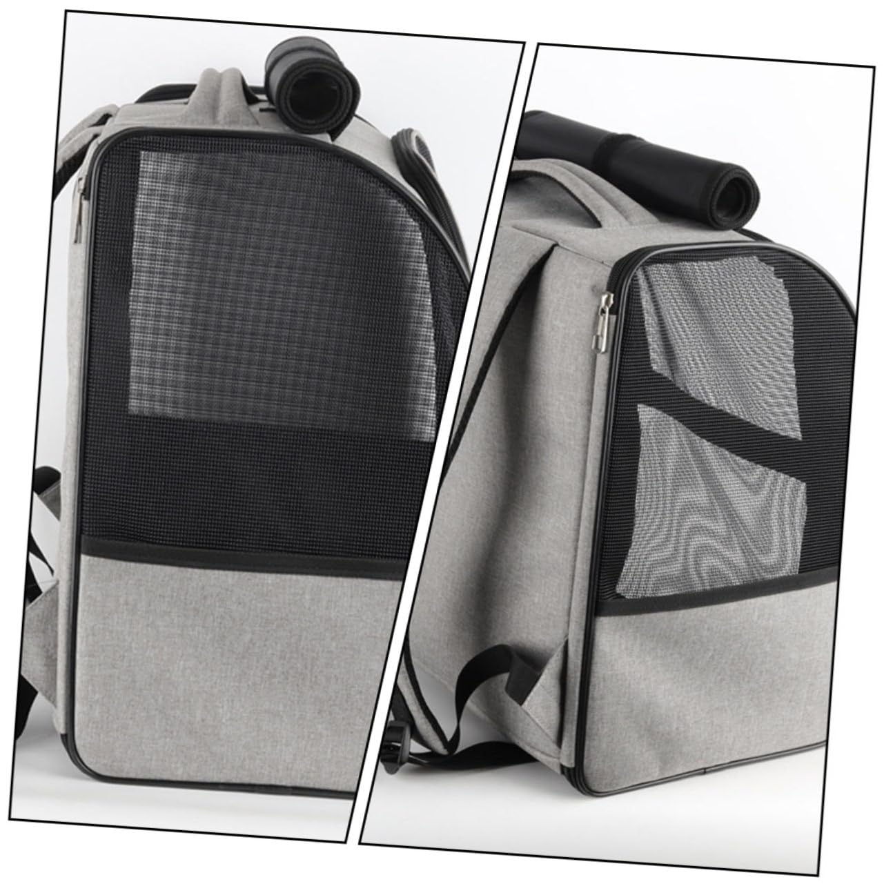 WOONEKY Zaino per Gatti Traspirante e Confortevole Trasportino Pet Carrier Portatile con Ampio Spazio per Camminata Viaggio e Attività all Aperto