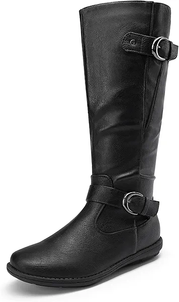 DREAM PAIRS Women's Wide Calf Knee High Boots, Fashion Faux Fur-Lined Winter Boots