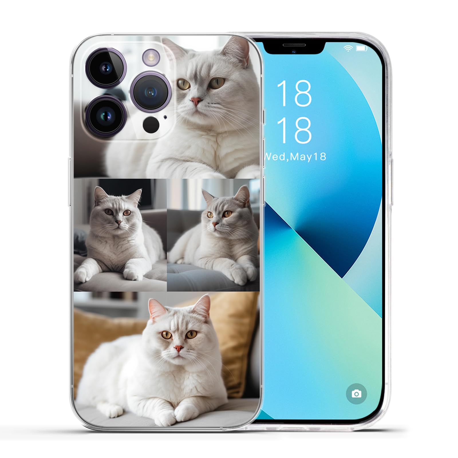 YIOOGMY Custom Picture Phone Case for iPhone 16 15 14 13 12 11 Pro Max Mini Plus Xr X, Design Your Own Picture Phone Case, Personalized Full