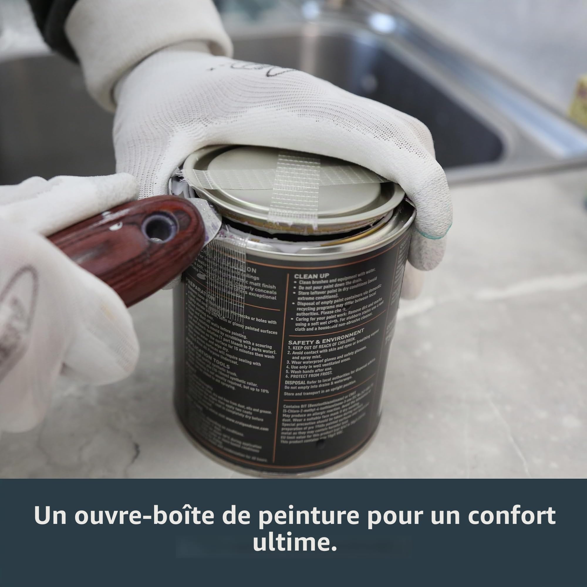 Axus Decor Stego Rouleau de peinture 6 en 1 pour rouleau de peinture tout-en-un Outil de nettoyage pour rouleaux de peinture et pinceaux, lame en acier inoxydable, 3 grattoirs à rouleaux, peigne