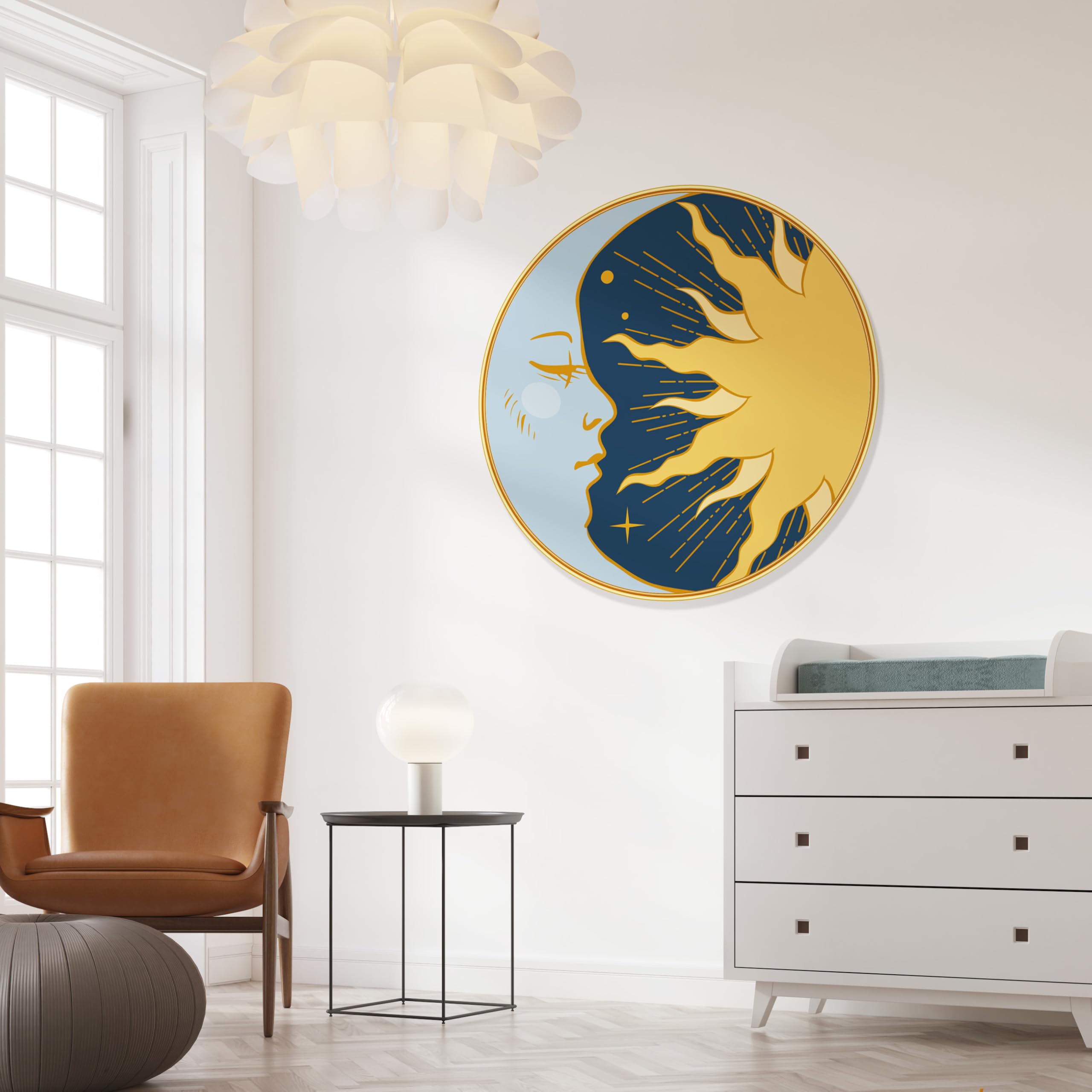 Livin'luxe Sun & Moon Painting - Modern Art -3 Livin'luxe Sun & Moon Painting - Modern Art -3