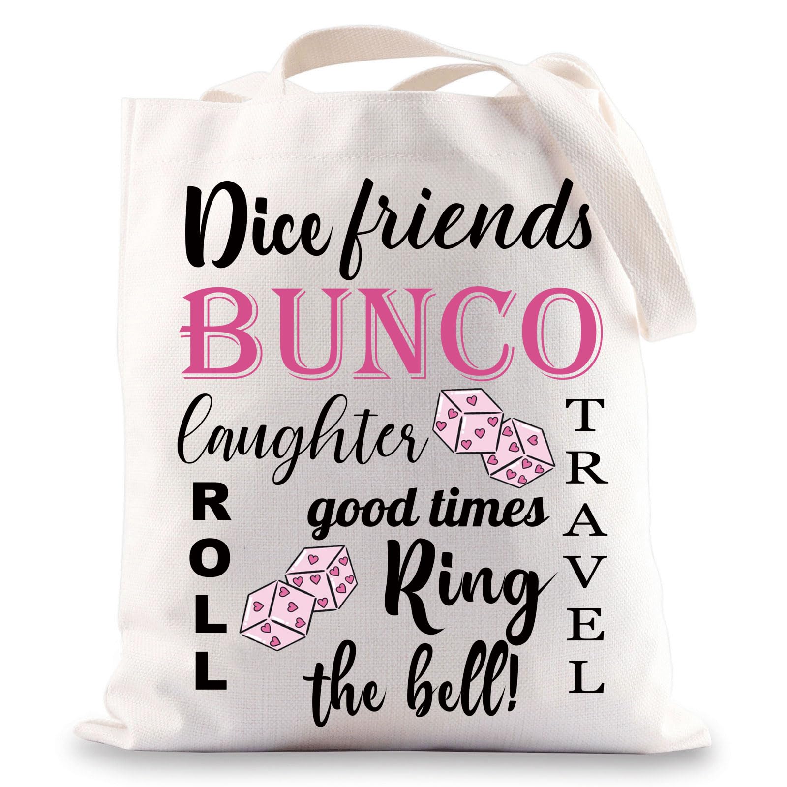 G2TUP Bunco Tote Bag Bunco Friend Gifts Shoulder Bag Ring the Bell Bunco Game Night Accessory Bag