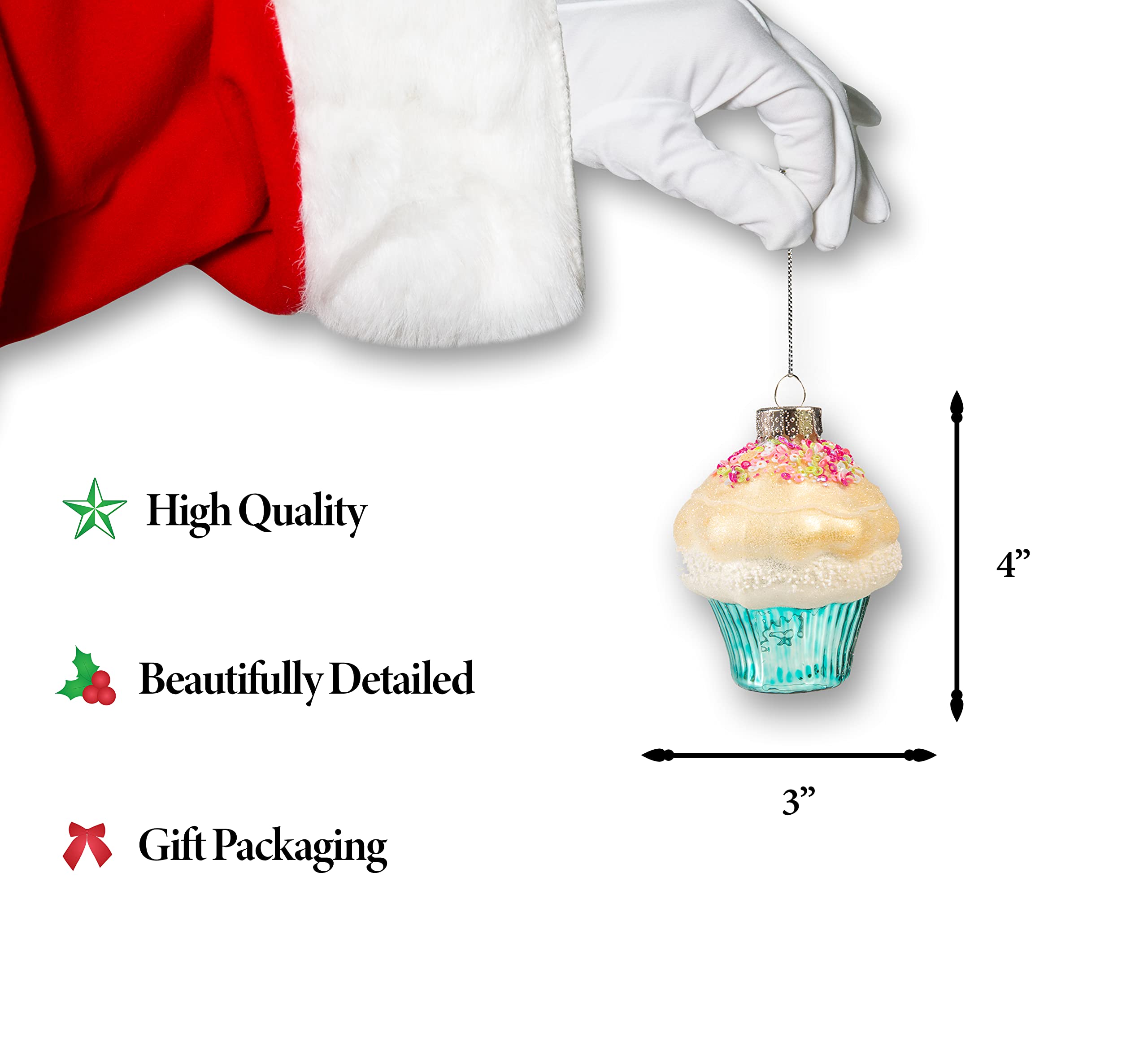 Amazon｜North Star Christmas | バニラ カップケーキ ガラス