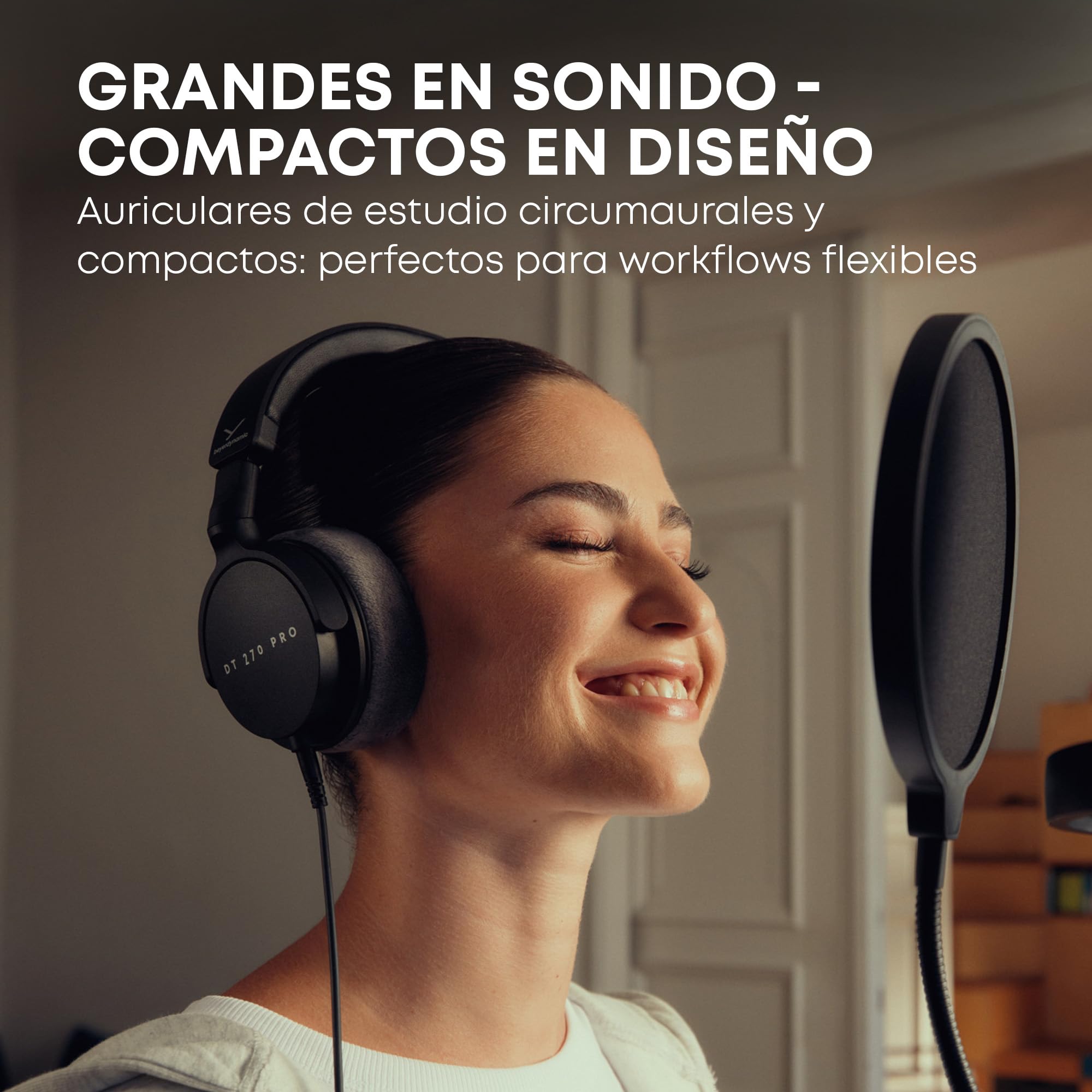 beyerdynamic DT 270 Pro Auriculares de Estudio compactos y circumaurales, para grabación y monitorización