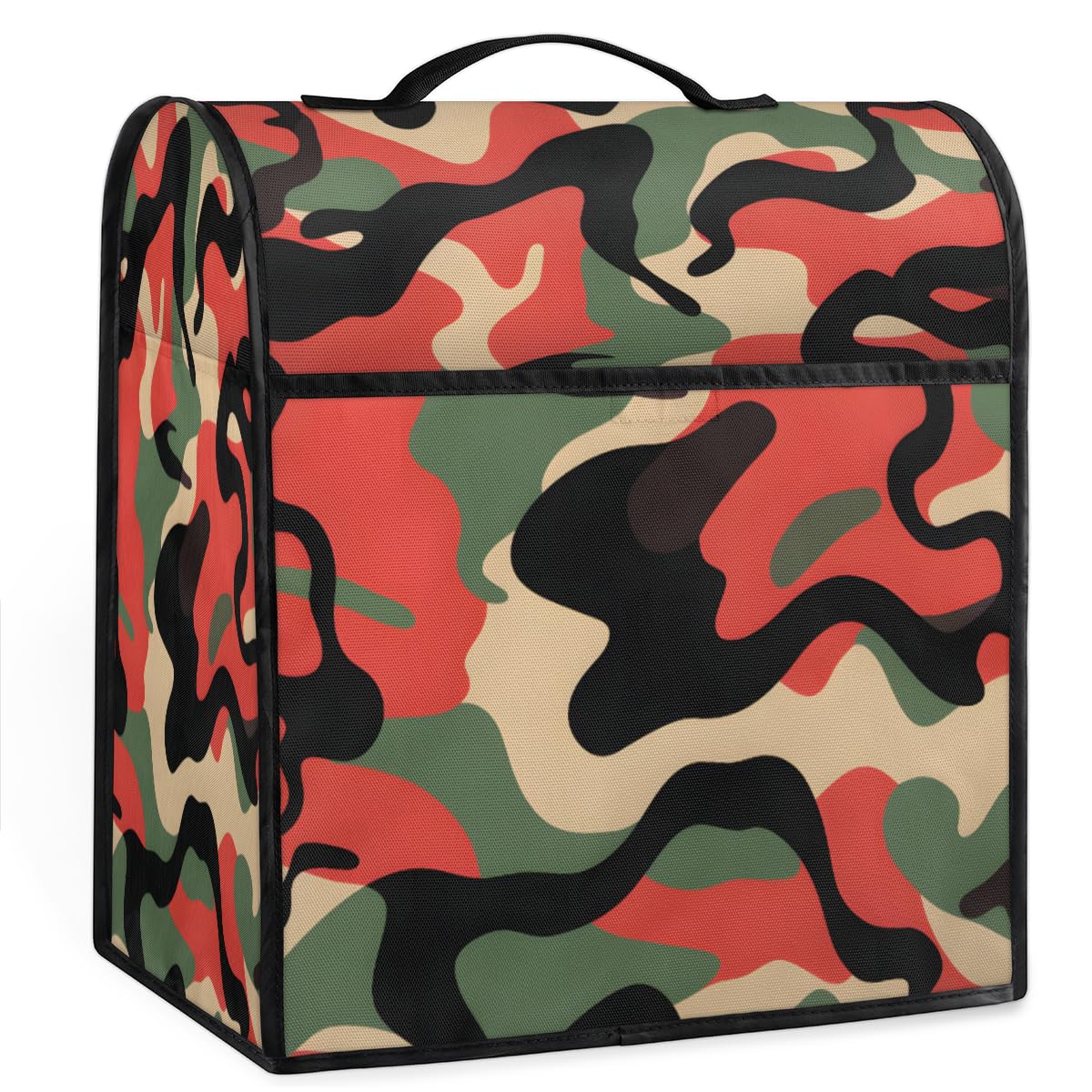 Coffee Maker Cover Camouflage Abstract Kitchen Appliance Covers Small Appliance Covers Blender Cover Juicer Cover Dust Covers for Kitchen Appliances with Top Handle and Pockets,Washable,B251