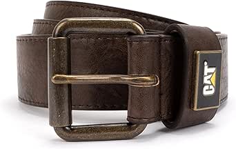 71Sze9Iem0L. AC SX342 SY445 QL70 ML2 2025 CAT Enamel Plaque Belt Cinturón, Marrón, 36 para Hombre