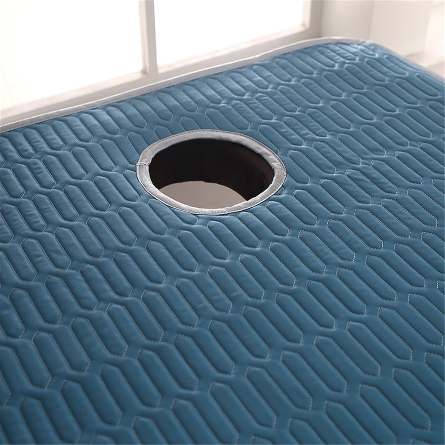 Beauty Salon Bed Mattress Lash Bed Topper Massage Table Mattress with Breath Hole Spa Bed Accessories Memory Foam Mattress Pad Cushion Cover Square/Round/Trapezoidal Head,E,70x180cm