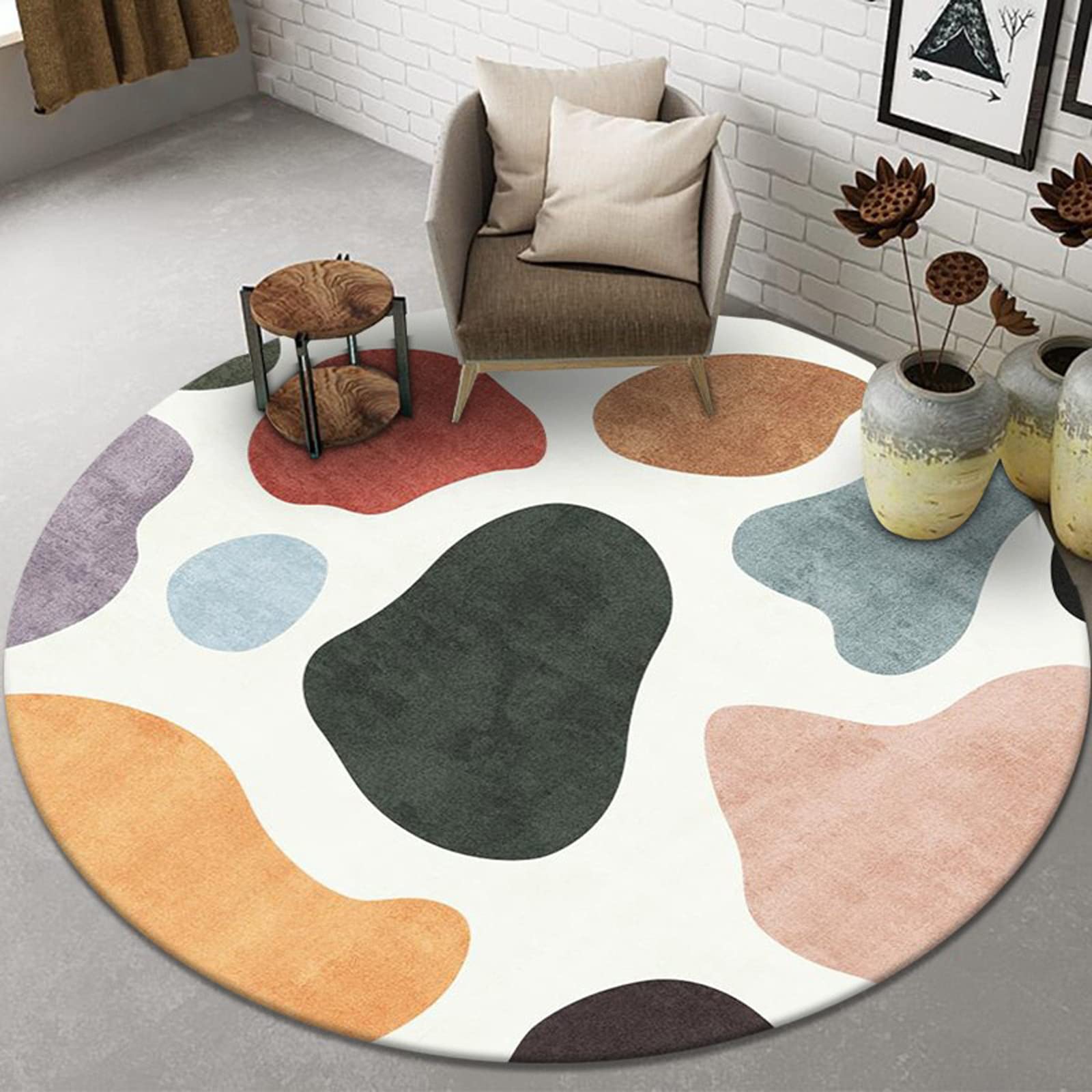Hoogpolig vloerkleed ruit Artisan - wit/zwart