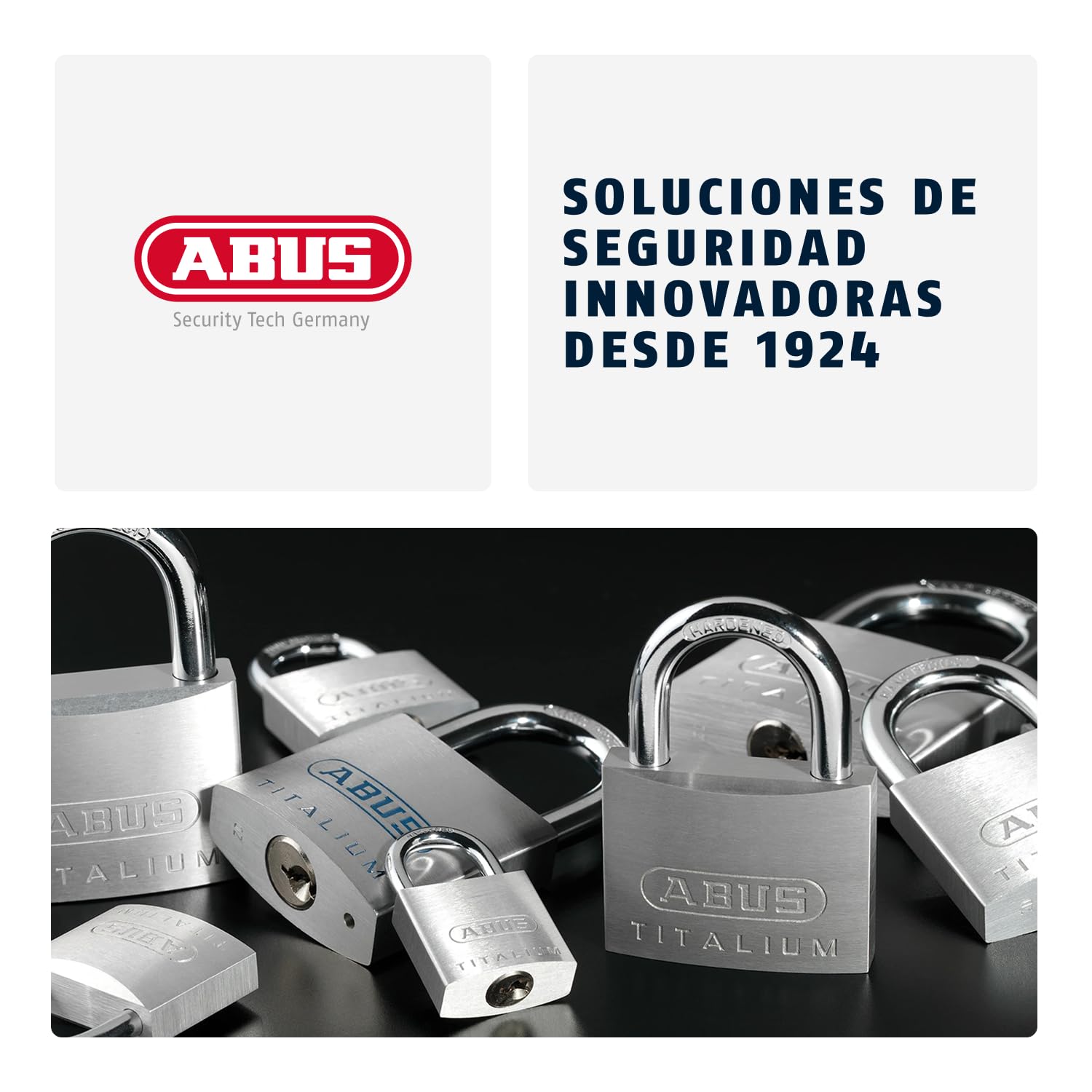 ABUS Candado Granit 37/55 para su uso en exteriores - de acero especial endurecido - con cilindro de disco ABUS-Plus - nivel de seguridad ABUS 10