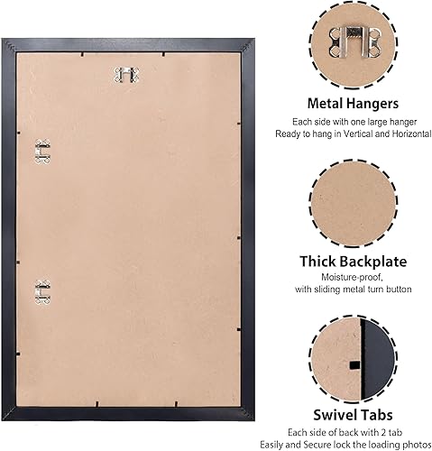 Miniatura 7 de LaVie Home Marco para póster de 14 x 22 pulgadas, 2 unidades, color negro, para galería de fotos de 14 x 22 pulgadas sin paspartú, marcos