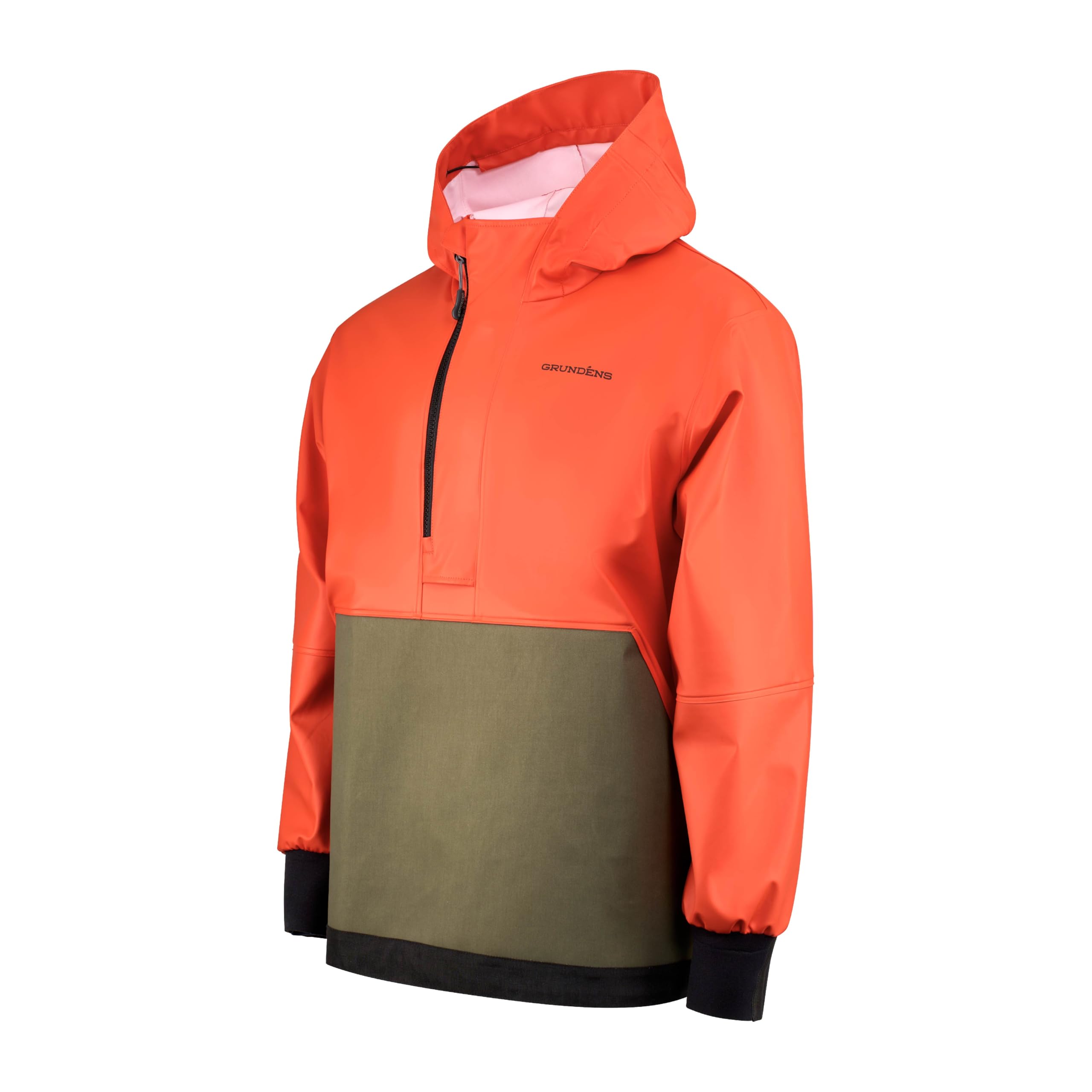 Grundéns Neptune Armored Anorak, Orange/Olive, Medium