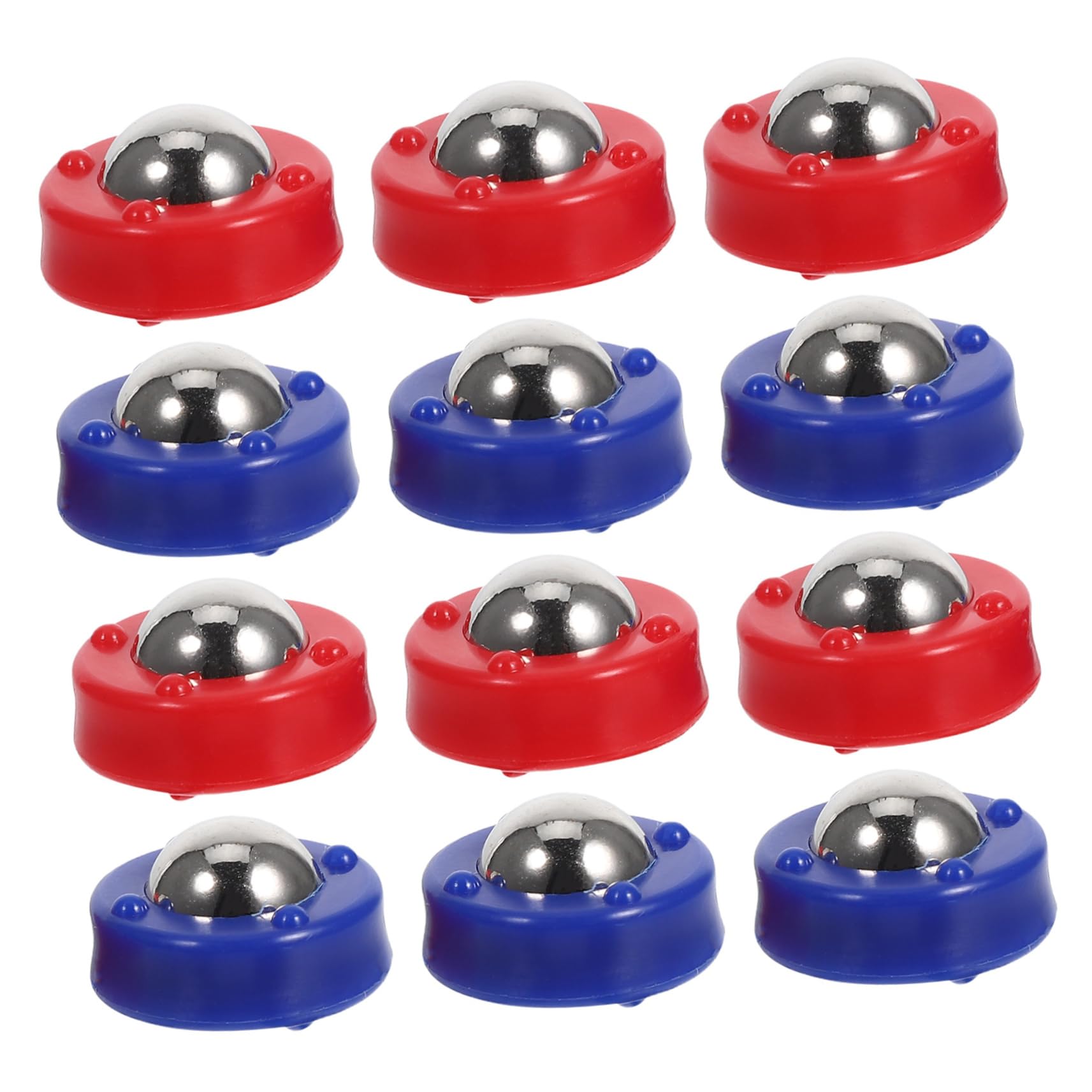 24 Stück Kugellager Shuffleboard Pucks aus Stahl und Kunststoff Kleiner Curling Spiel Zubehör Ersatz Shuffleboard Pucks für Desktop Fördert Geistige und Körperliche Entwicklung