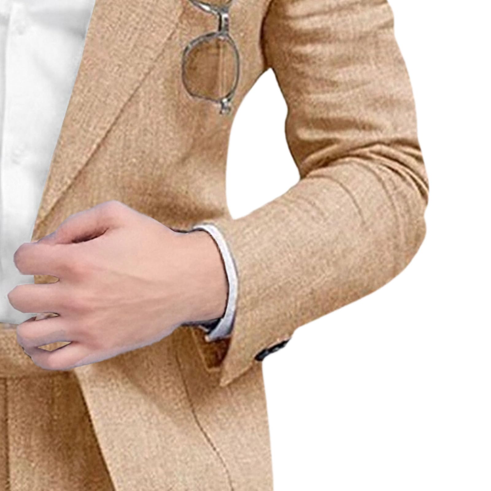 Traje de Novio de Lino Ajustado para Hombre, para Boda, Formal, 2 Piezas