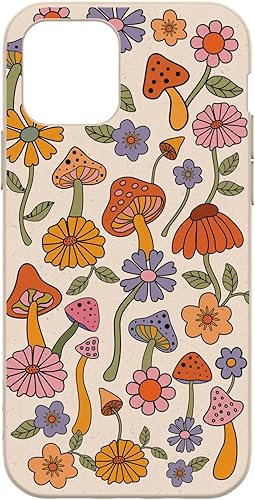 Miniatura 3 de Pela Funda para iPhone 12, hecha de plantas, diseño elegante y ligero con protección (jardín nocturno negro)