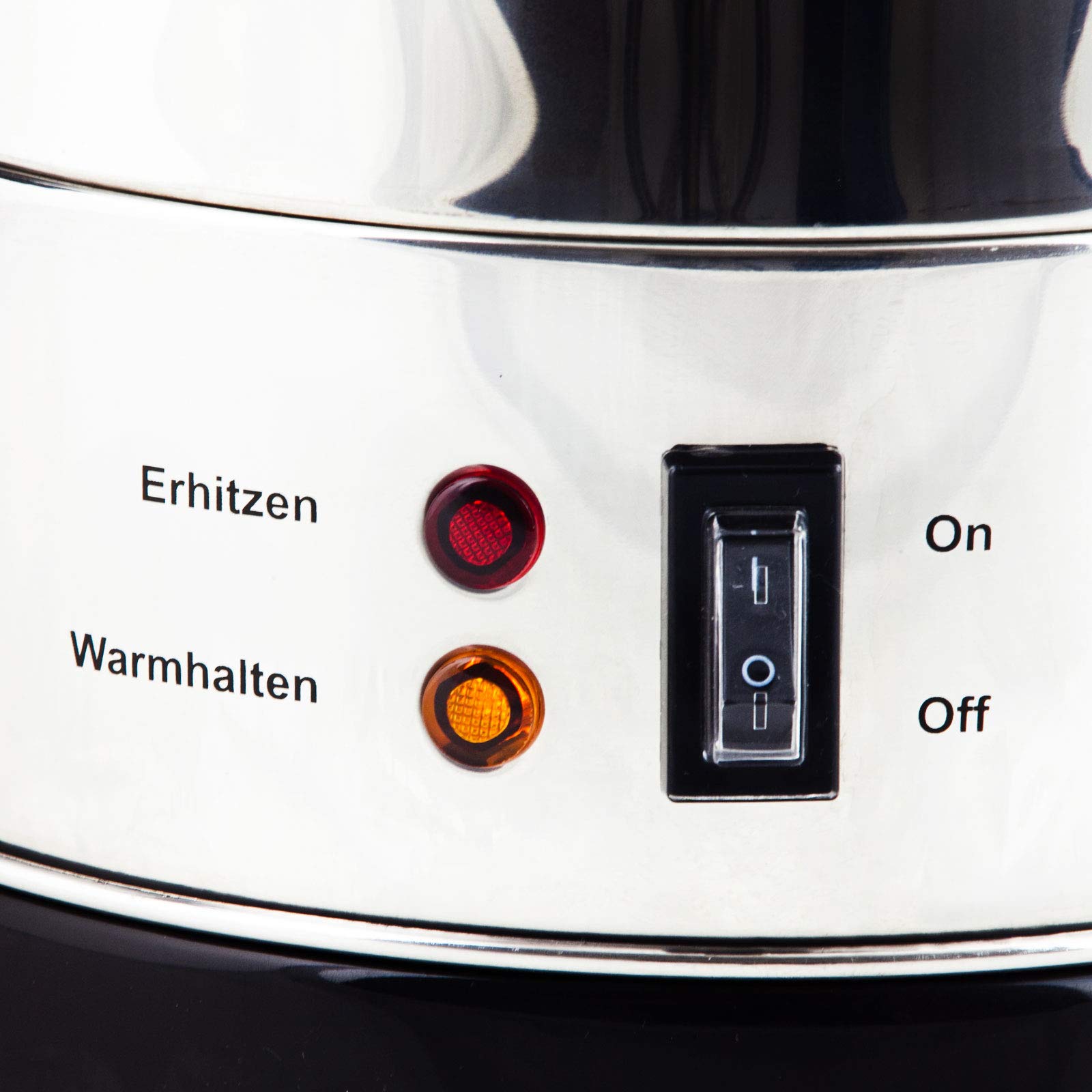 Grafner XL Glühweinkocher aus Edelstahl - 8,8 Liter - 1500 Watt mit Zapfhahn, Thermostat und Überhitzungsschutz Heißgetränkespender
