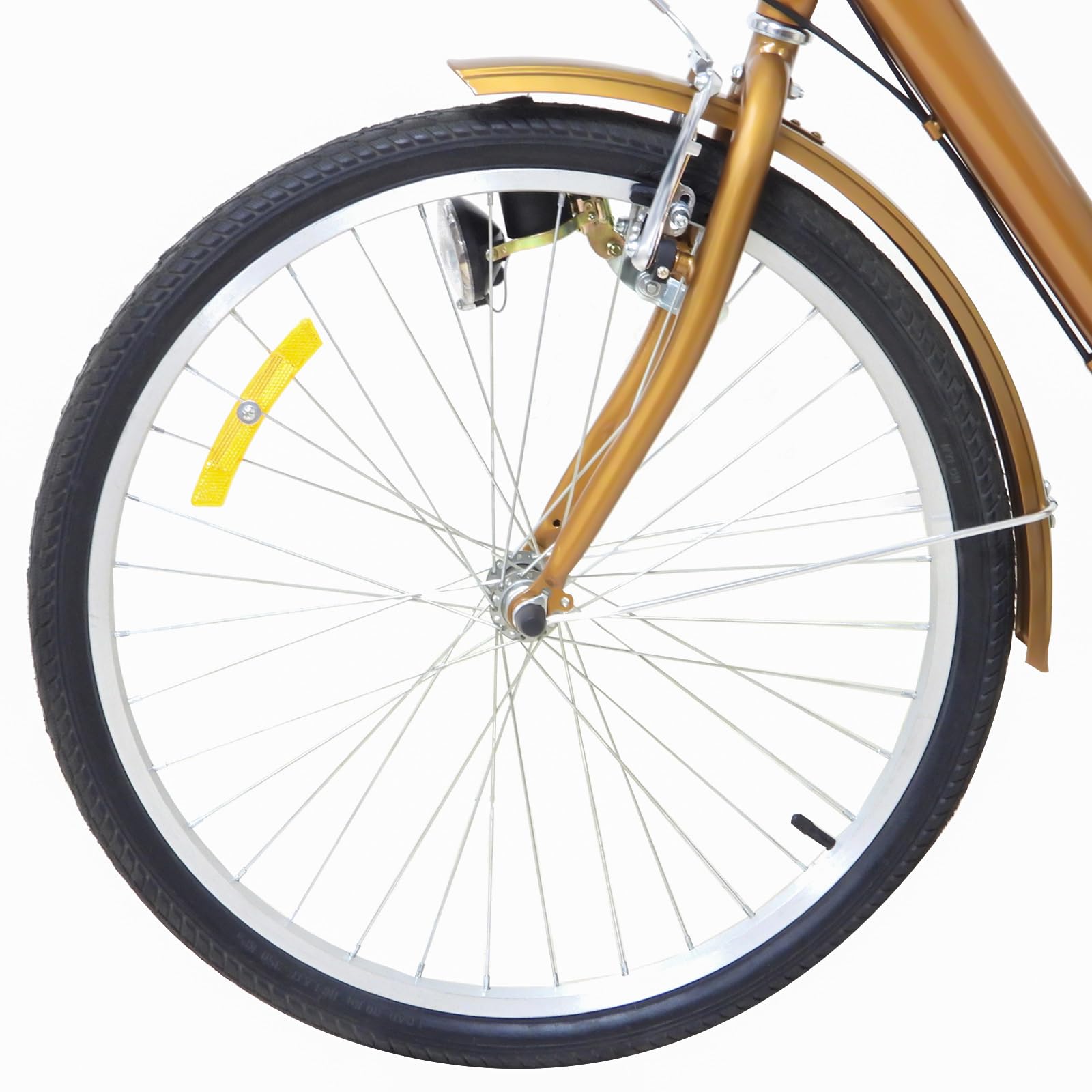 Tricycle de 24 pouces pour adultes, 6 vitesses avec lumière et panier à provisions, tricycle pour adultes seniors, croisière, pour les loisirs, le shopping, les pique-niques, les voyages