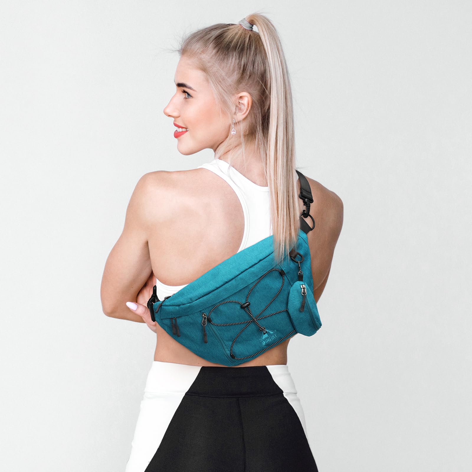 G4Free Borsa a tracolla, grande borsa a tracolla con blocco RFID, zaino a tracolla per uomini e donne, viaggi, escursionismo