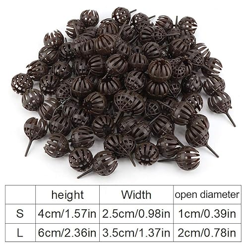 Miniatura 3 de Juego de 100 unidades, cubierta de fertilizante, cesta de material ABS, reutilizable, portátil, para bonsái, flores, orquídeas, plantas pequeñas