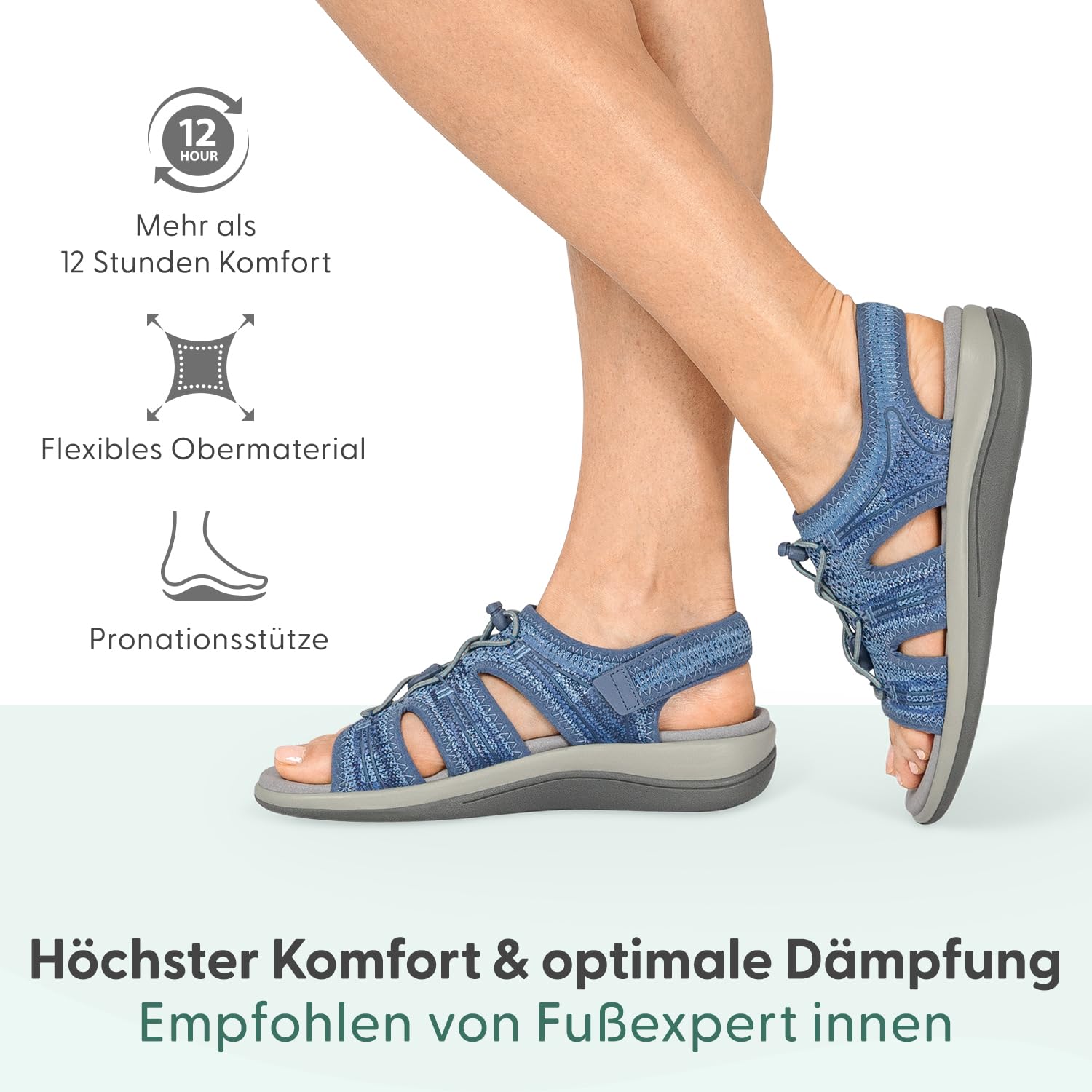 Orthofeet Maui Orthopädische Damen Walking-Sandalen