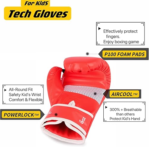 Miniatura 2 de Guantes de boxeo mejorados para niños y niñas de 3 a 8 años, guantes de boxeo para entrenamiento de niños, guantes de boxeo para niños, para saco de