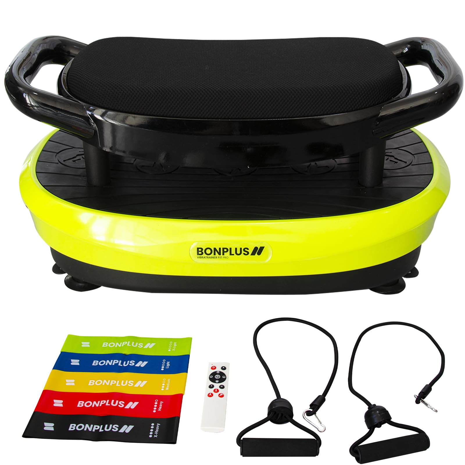 BONPLUS Plateforme Vibrante avec Siège, Wonder Fit, Rock n Fit, Machine à d'exercice Vibrations, Vibrations pour l'entraînement de Tout Le Corps pour la Maison, Combat la Cellulite