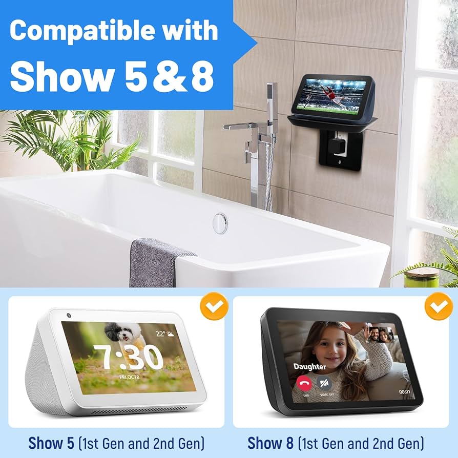 Amazon.co.jp: QLoztyse 壁マウント Echo Show 5 & Show 8用