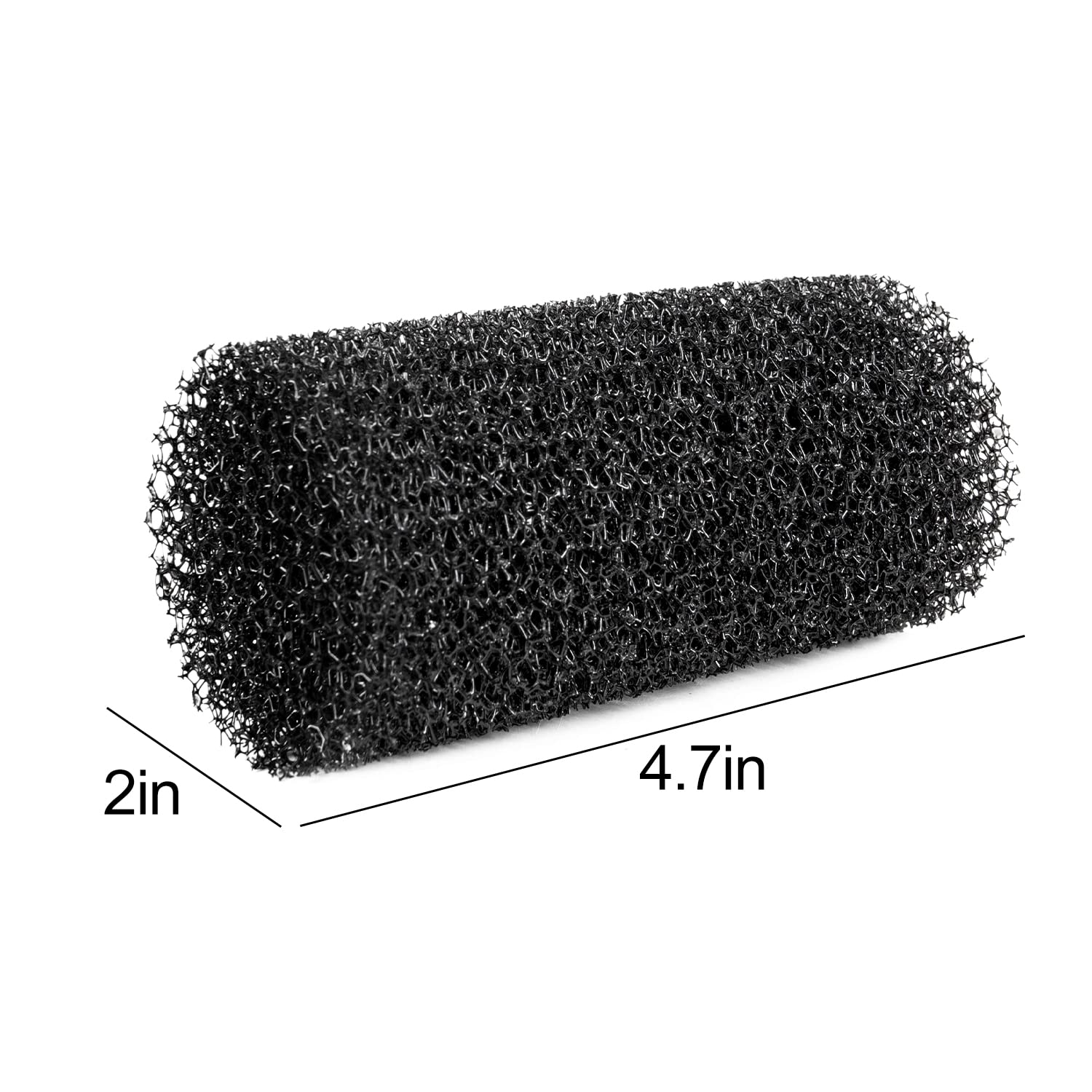 Yaubay 4 Stück Innenfilter Schaumstoff Aquarium Bio Schwamm Rollen Aquarium Filter Zubehör 11,4 x 5,1 cm