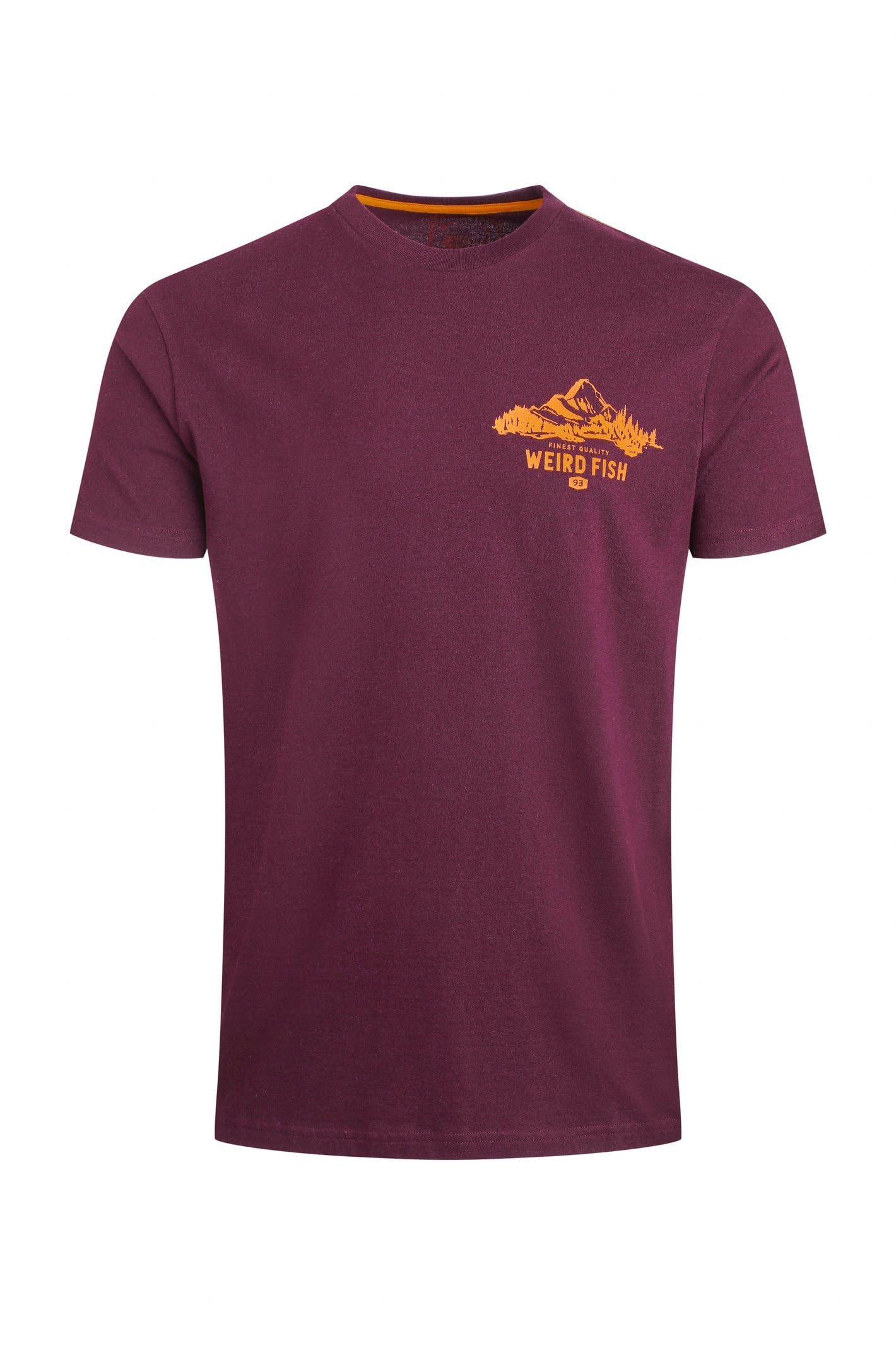 Weird Fish Mountain Valley Back Print Graphic T-Shirt Aubergine Size 2XL
