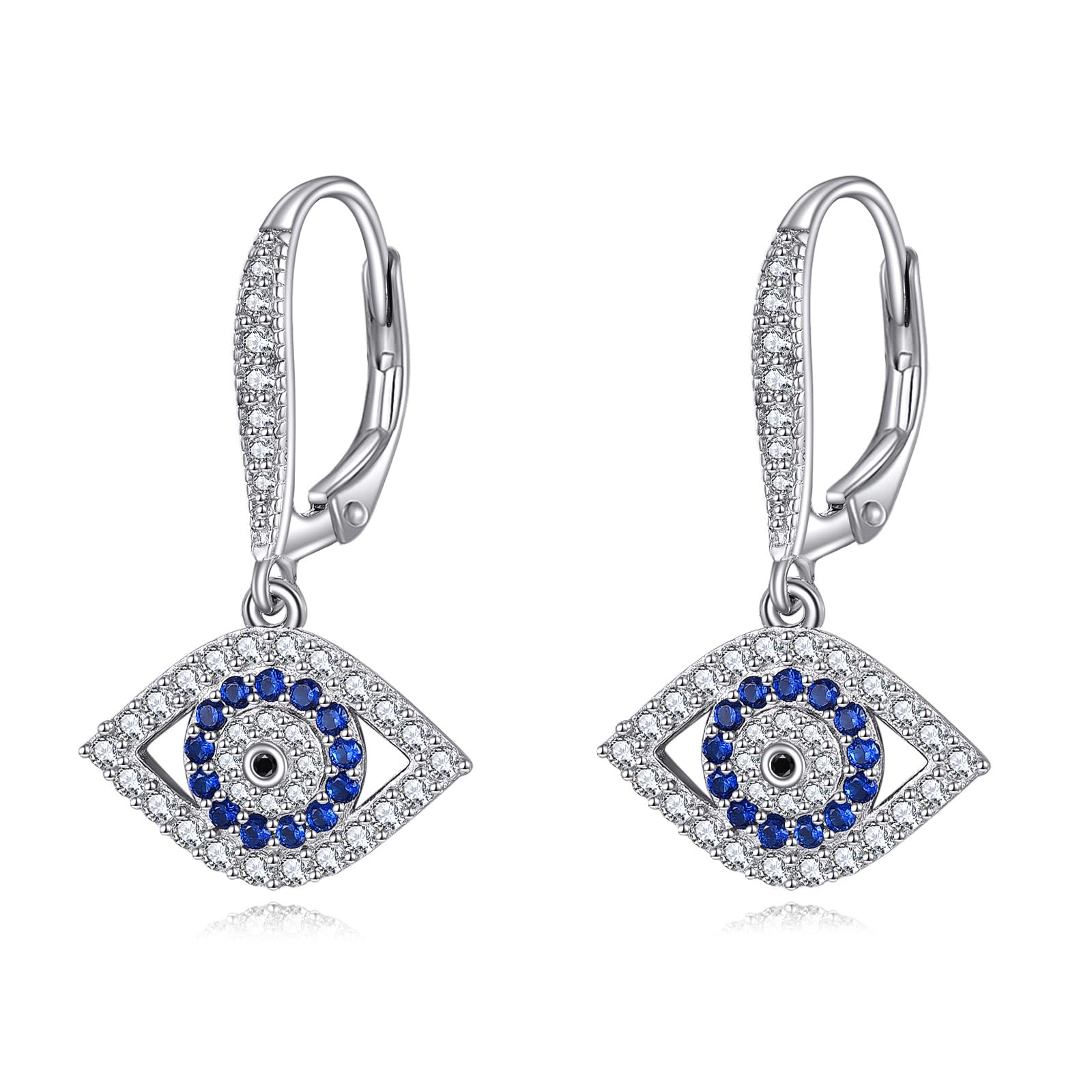 YFN Evil Eye Earrings for Women Sterling Silver Eye Dangle Earrings Minimalis Jewelry Gifts