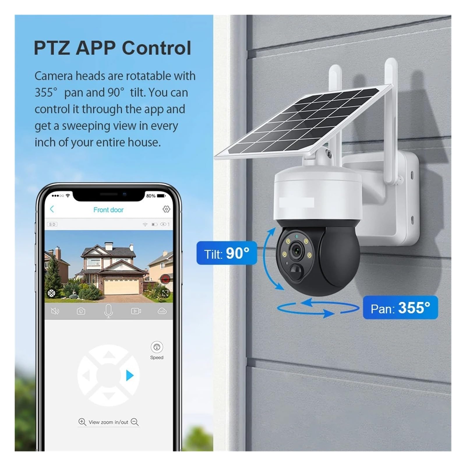 Mini caméra de sécurité Solaire WiFi 4G
