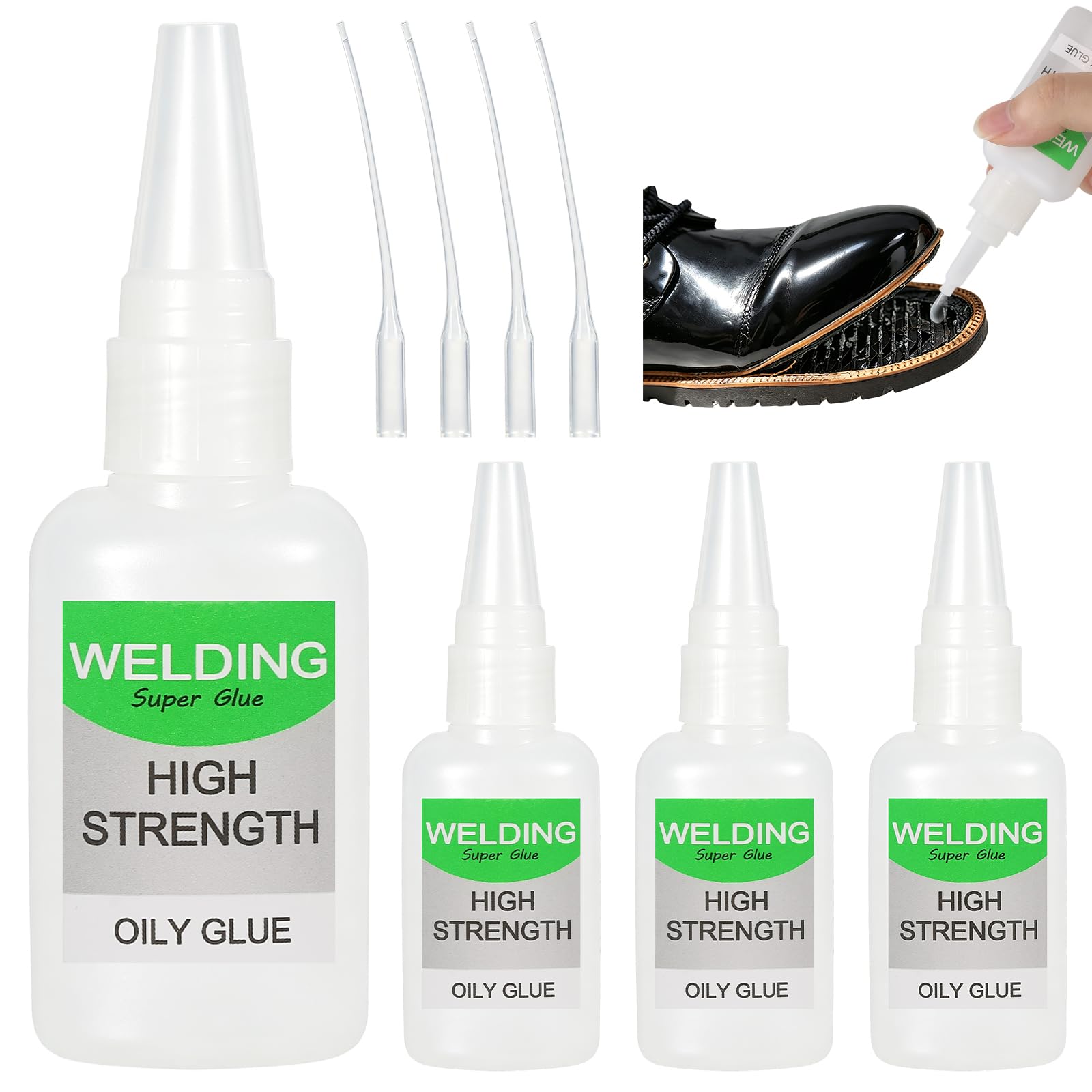 High Adhesive Oily Glue, 4pcs Universal Super Glue with Precision Nozzle