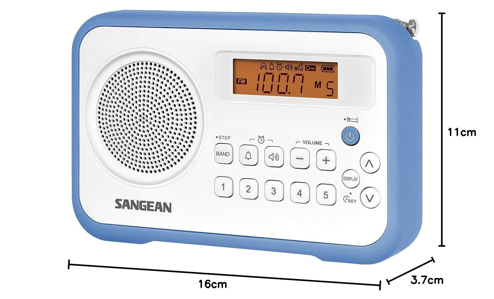 Sangean PR-D18 Radio Portable White/Blue A500302