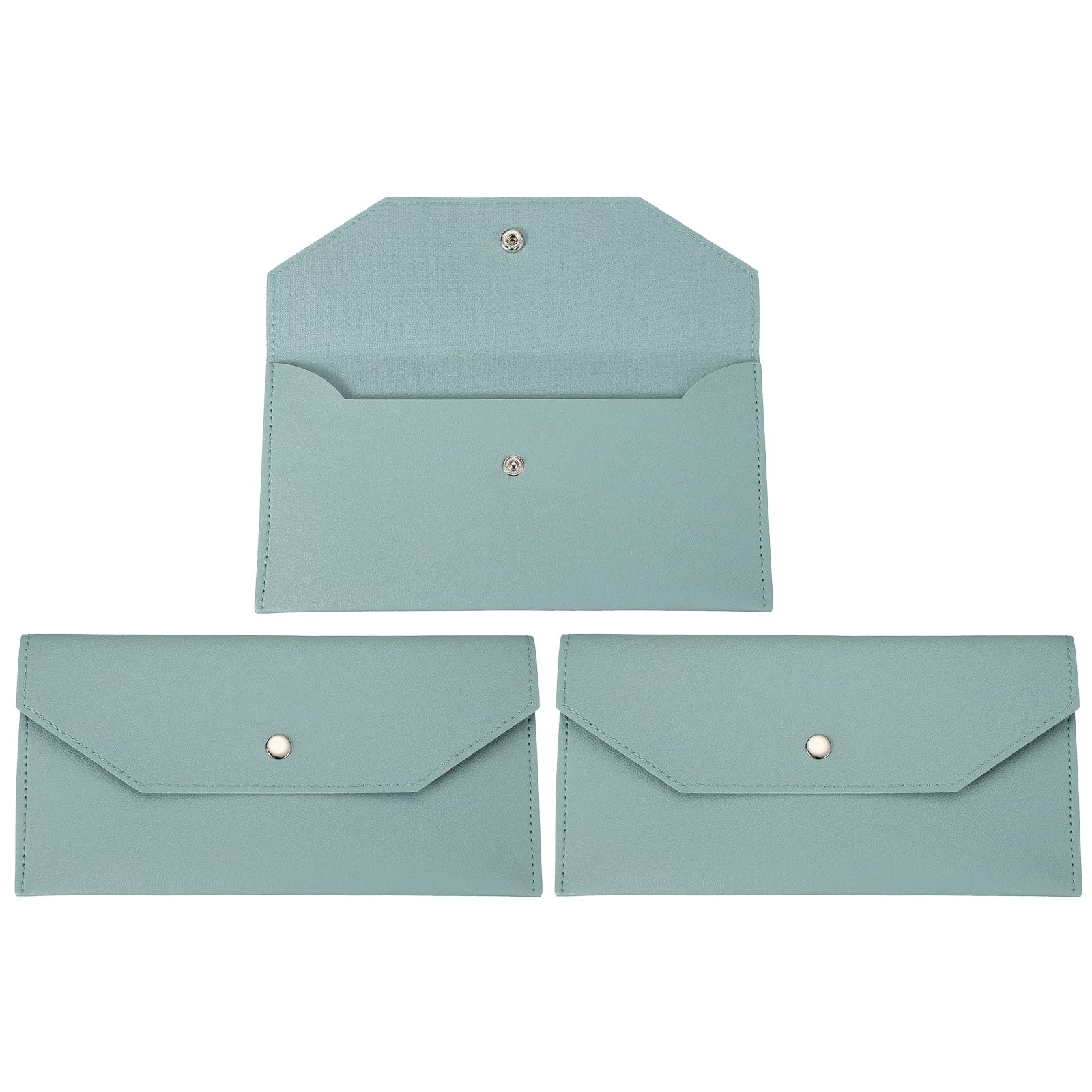 PATIKIL 2 Pack Cash Envelope Wallet, Budget Cash Holder Reusable Money Bag Pouch Leather Money Organizer Pouch for Men Women Receipt Check Bill Travel