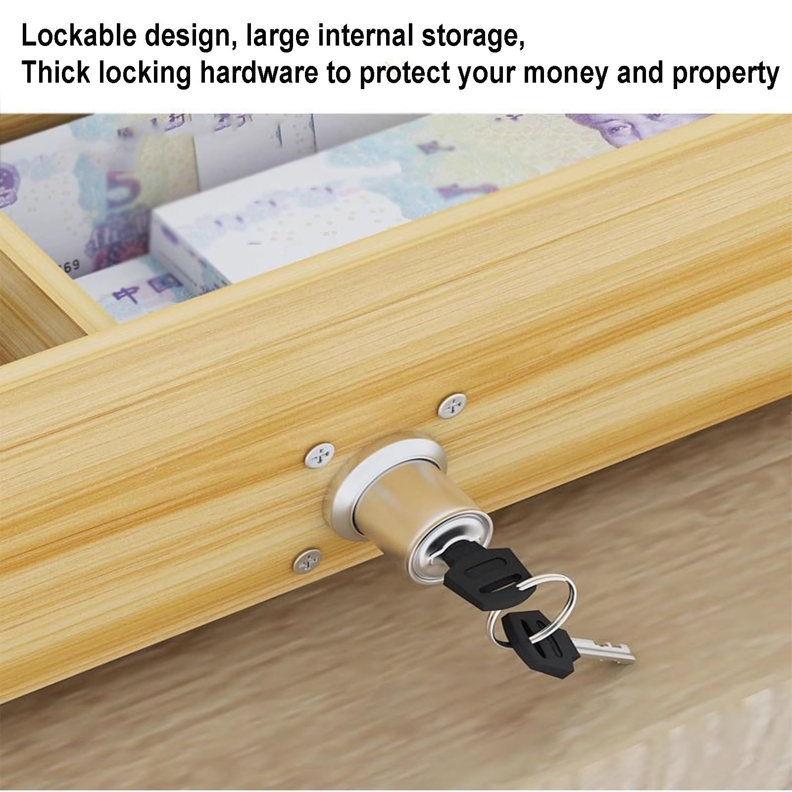 Caja de supermercado, Cajón de Efectivo con Interfaz POS, Resistente, Compacto, Manual, 4 Billetes y 1 Moneda