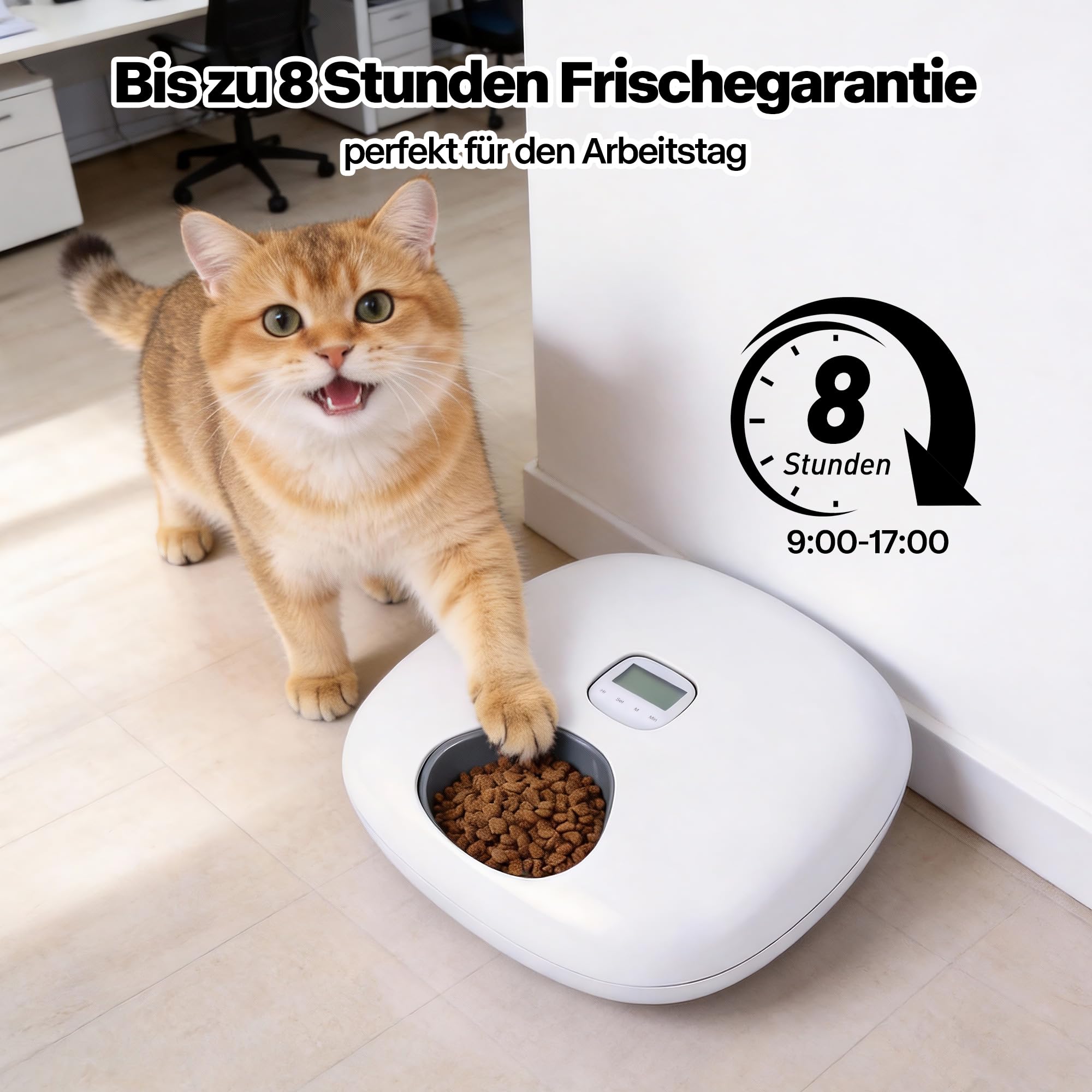 Pet Prime Automatischer Futterautomat für Katzen und Hunde, 6 Mahlzeiten, Digitaler Timer, 2 Kühlakkus, 1-4 Tage Frischehaltung, Intelligenter automatischer Feeder (Ersatz Kühlpads-Set)