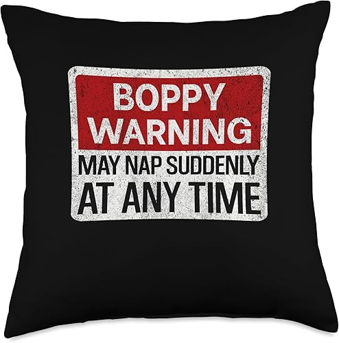 Funny Mens Grandpa Humor Jokes For Boppy Divertido letrero de advertencia de Boppy para hombre, con texto en inglés "May Nap Suddenly at Any Time",