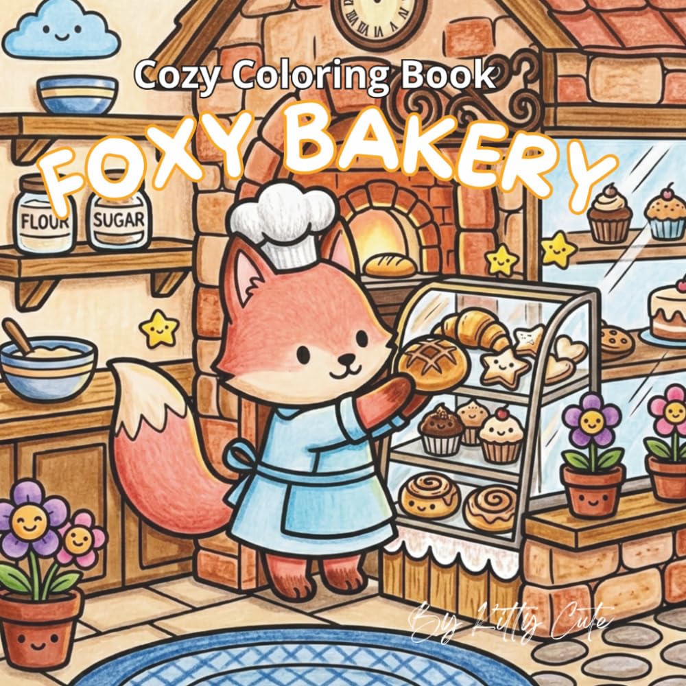 FOXY'S LITTLE BAKERY: A CUTE & SIMPLE COLORING BOOK FOR TODDLERS