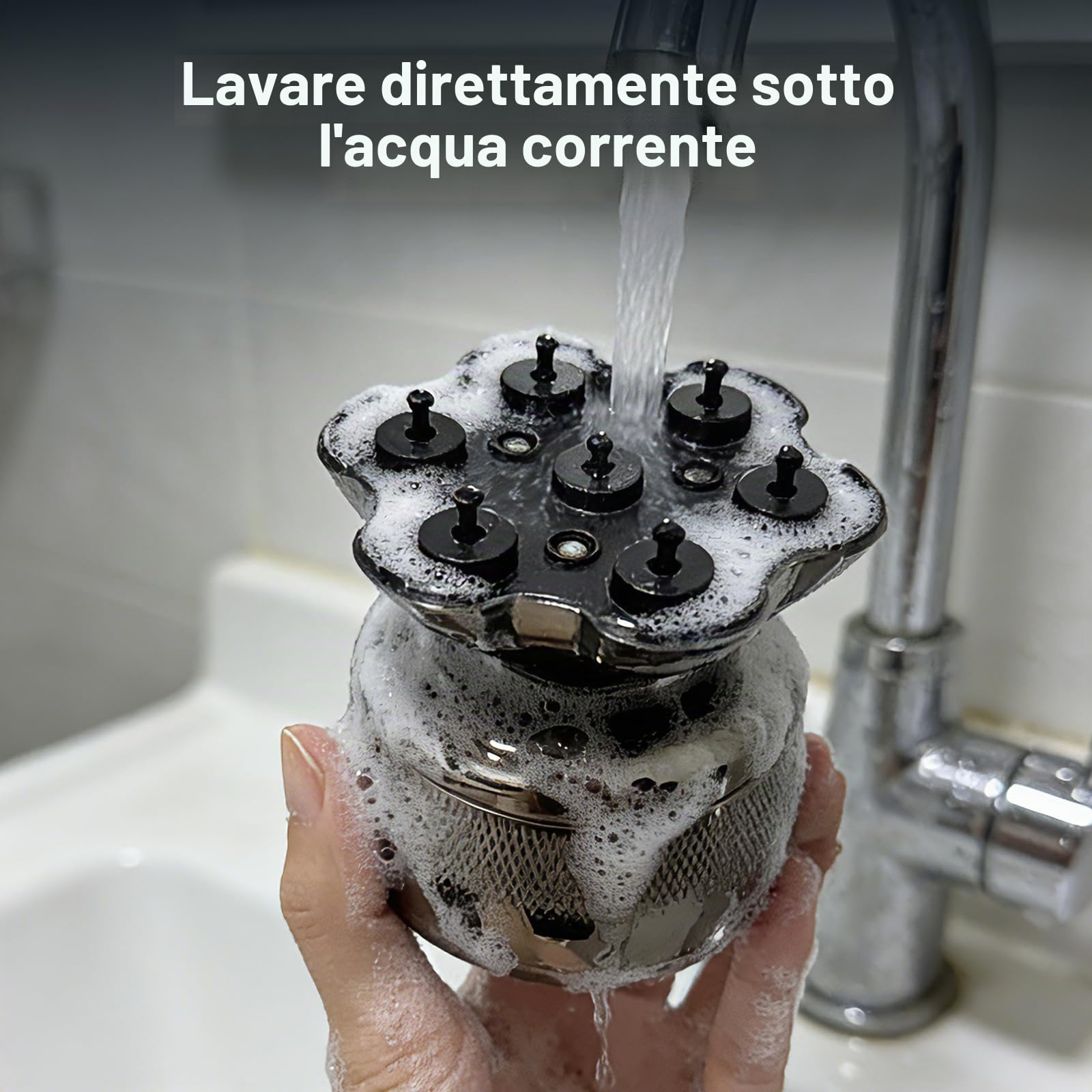 Rasoio per testa 7D per Uomo calvi - Rasoio per testa calva, Elettrico Tagliacapelli uomini con display LED Rasoi elettrico barba rotanti 2 impostazioni di velocità disponibili