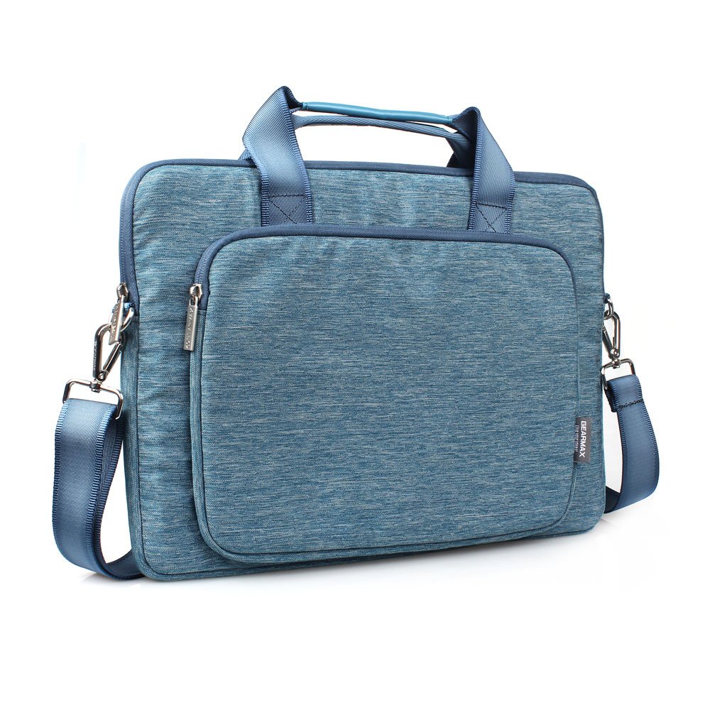 Gearmax 15.6 inch Laptop Bag with Handle Zipper and Shoulder Strap Multi-functional Waterproof Carrying Case / Messenger Bag / Briefcase for Macbook Air Pro / Tablet / Notebook (Blue, 15.6 inch)