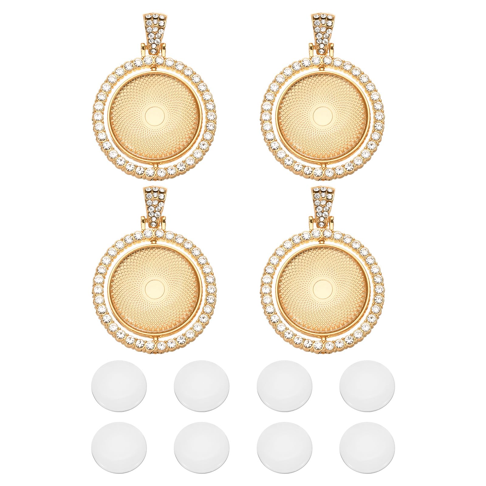 PATIKIL 1" Double Sided Blank Picture Pendants