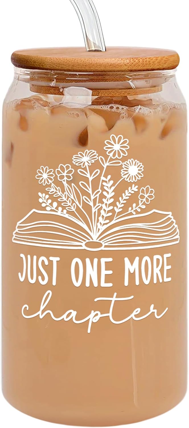 Book Lovers Gift Ideas – Gifts for Book Lovers – Book Lovers Gifts – Gift for Book Lover Women, Book Lover Gift – Book Worm, Book Club Gift Ideas – Gift for Readers and Book Lovers – 20 Oz Can Glass