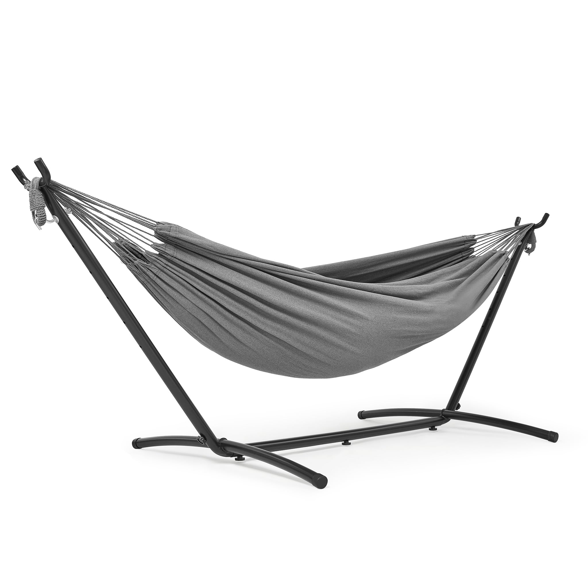 Mondeer Amaca da Campeggio con Supporto Amaca da Giardino per Esterni in Tessuto Singolo con Telaio in Metallo con Borsa Portatile e Accessori, Capacità di Carico 200 Kg, per Viaggi, Patio