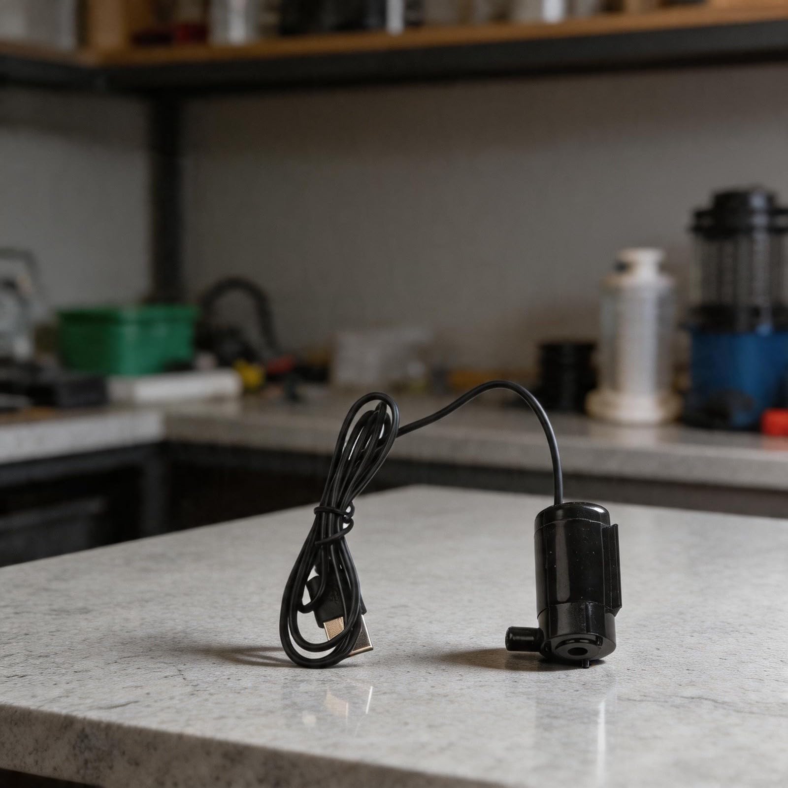 Fontana silenziosa sommergibile USB da 5 V per acquario, fontana per animali domestici, per interni ed esterni, decorazione da giardino, a basso rumore, DC 5 V, cavo da 1 m per una facile pulizia