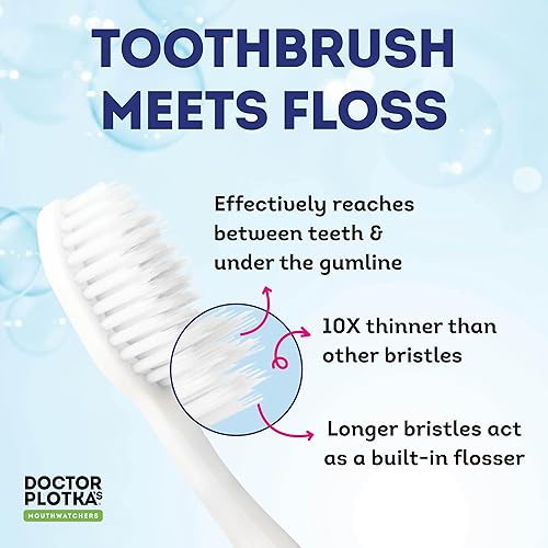 Miniatura 3 de MOUTH WATCHERS - Cepillo de dientes para adultos con cerdas de hilo dental 1 EA
