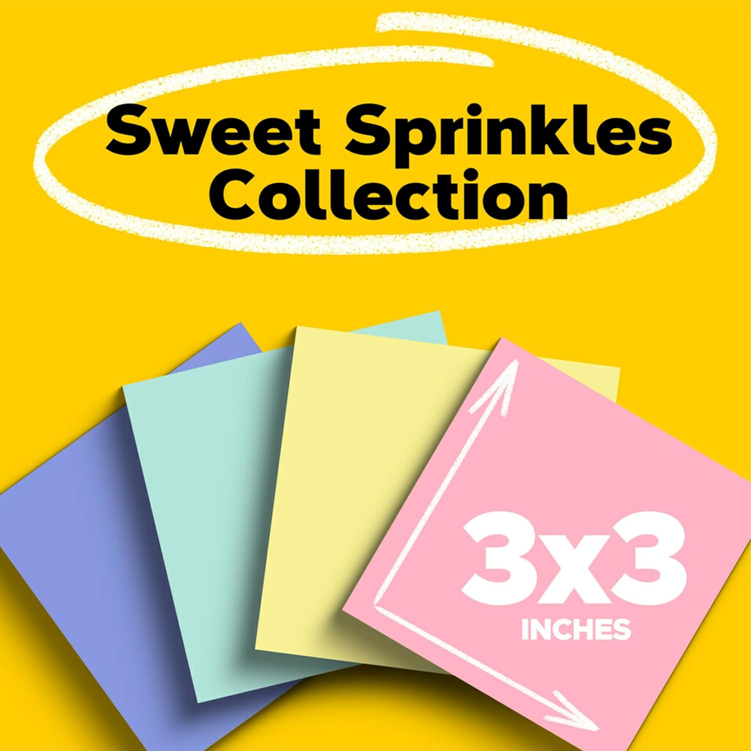 Sunwashed Pier Recycled Paper Self-Adhesive Notes, 3" x 3", 1800 Sheets