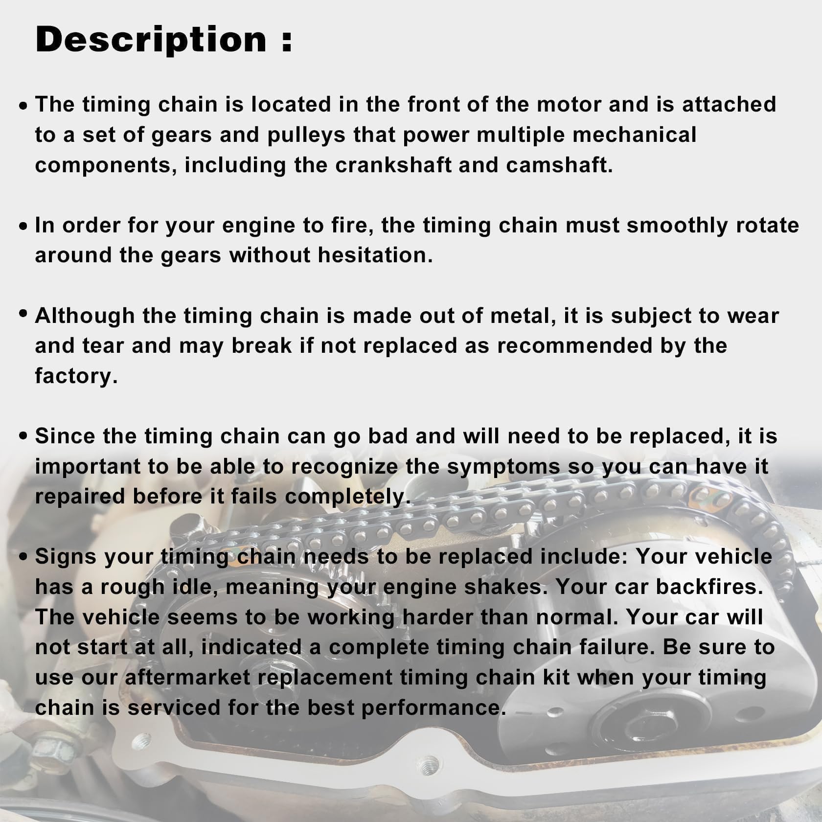 Timing Chain Kit For Hyundai Elantra 1.8L & Kia Soul 2.0L - Replacement For OEM 243212E000